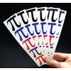 Pi Symbol Temporary Tattoos, Pi Day Math Party Favors, (6