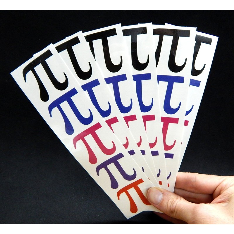 Pi Symbol Temporary Tattoos, Pi Day Math Party Favors, (6