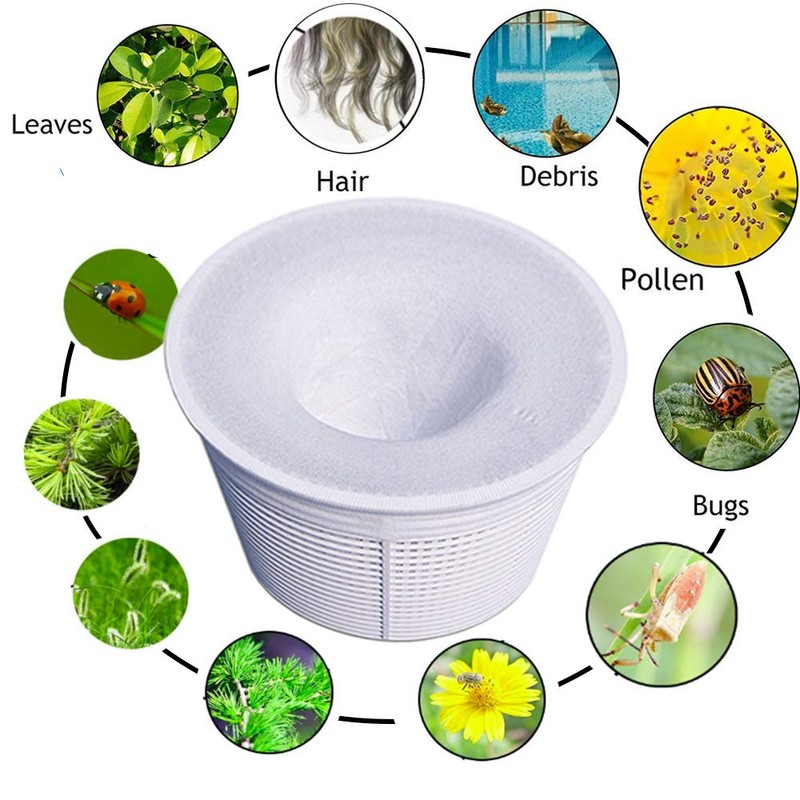 VSECUON Pool Skimmer Socks,12 Pack Pool Filter Socks Reusable Pool