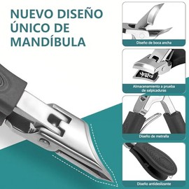 Cortauñas Biselado, 3 Pcs Kit De Cortaúñas Biselado con Forma de Pico de Águila y 6 Pcs Limpiador de Oídos, Alicates para Uñas de Pies y Manos, Corta 