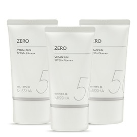 Missha All Around Safe Block Zero Vegan Sun 50ml 3-pack / 미샤 올 어라운드 세이프 블록 제로 비건 선 50ml 3개