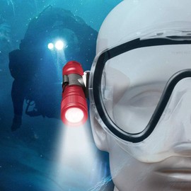 ORCATORCH D560 Mini Diving Light, Max 630 Lumens, Diver Light, Multifunctional Flashlight, LED, Night Diving, Underwater Light, 498.2 ft (150 m), Disaster Preparedness Goods, Fishing, Camping, Climbing (Red)