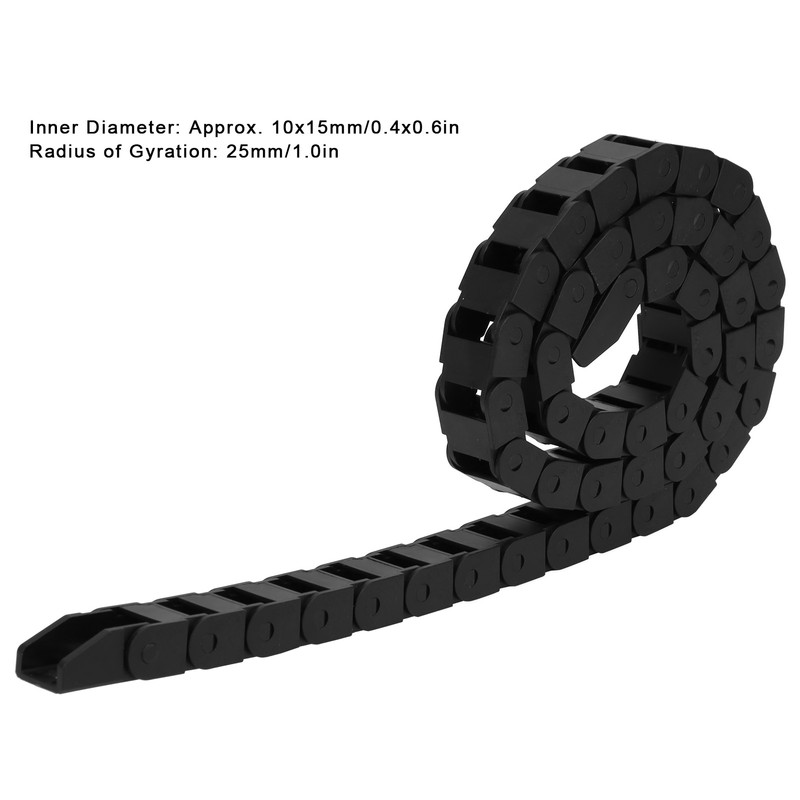 2Pcs Nylon Wire Energy Chain Drag Cable Flexible Towline Carrier