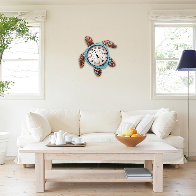 MUMTOP Outdoor Thermometer, Turtle Outside Wall Thermometer for Patio Yard