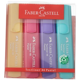 Textliner Highlighter Pen 46 Pastel Colours Pack of 4