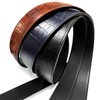 Reversible Belt Strap Without Buckle Replacement Genuine Leather Dress Belt