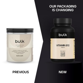 Bulk Vitamin B12 Tablets, 1000 mcg, Pack of 60, 60 Servings, Packaging May Vary