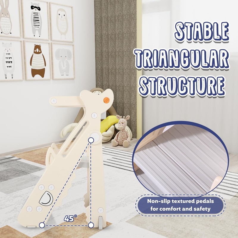 Foldable Toddler Tower, Toddler Kitchen Step Stool Helper, Height-Adjustable Foldable