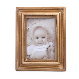 SIKOO 2.5x3.5 Vintage picture frames Small Picture Frame Wallet Size Picture frames 2.5 x 3.5 Mini Photo Frame Bronze Gold
