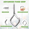 Gucass Pack of 50 Screw Hooks, Stainless Steel, Silver Hooks