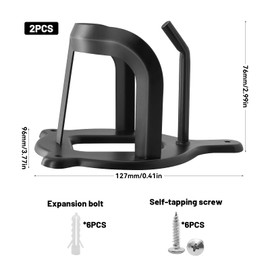 WYYFXY® Pack of 2 Horse Bridle Holders, Black Horse Bridle Hooks, Metal Bridle Holder, Horse Bridle Stand, Horse Bridle Stand with Expansion Tubes and Screws for Saddle Chamber Riding Stable