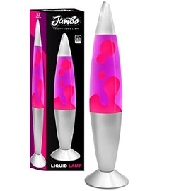 Jambo 16-Inch Beautiful Liquid Motion Lamp |Entertaining for Adults and Kids (Purple Liquid with Pink Wax, 16")