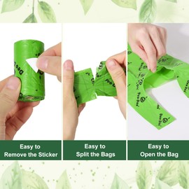 Dog Poop Bags Rolls with Handles 40 Rolls 480 Counts Big Sizes Leak Proof and Extra Thick Waste Bags for Walking Medium Large Dogs Cats Litter Unscented