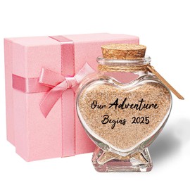 TUNGURIS Anniversary 2025 Sand Keepsake Jar， Bridal Shower Gift, Wedding Gift, Engagement Gift, Honeymoon Gift, Travel Gift for Couples, Newlywed, Fiance(Gift Box Includes) - 40ml Glass