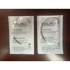 Mailbu 2000 MALIBU 2000 CRYSTAL GEL HAIR TREATMENT PROFESSIONAL NORMALIZER~2 PACKS~FRESH