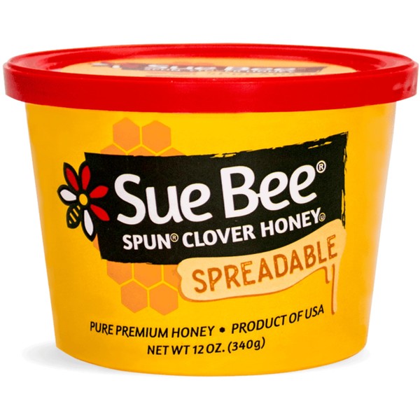 Sue Bee Spun Clover Honey 12 Oz (Pack of 2)