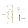 sourcing map 10Pcs Plate Hanger, 4 inch Universal Brass Invisible