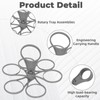 2 Pcs Folding And Swivelling Plastic Handheld Cup Holder， Carrying