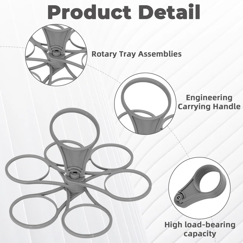 2 Pcs Folding And Swivelling Plastic Handheld Cup Holder， Carrying