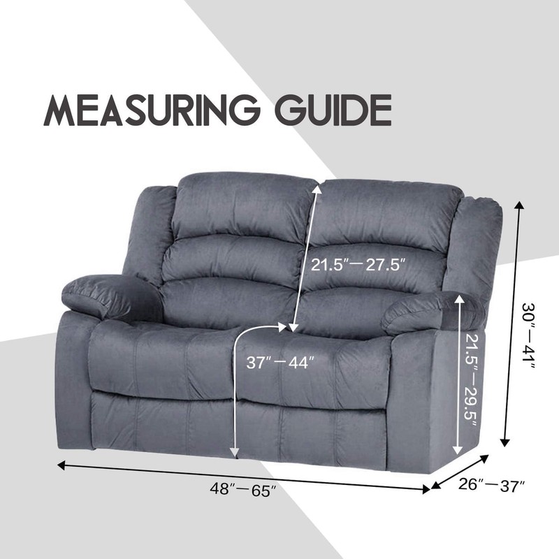 ULTICOR Reclining Loveseat Slipcover, 48" - 65" L, 6-Piece Jacquared