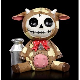 Funny Furry Bones Fantasy Figure - Brown Moo-Moo | Funny Whimsical Collectible Figure, Decorative Figure, Decorative Item, Height 6 cm