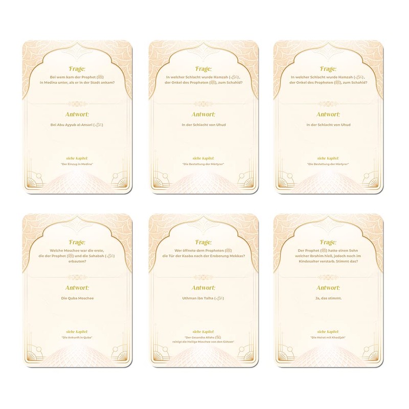 NIYYAH Islamic Game Quiz Cards Prophet Muhammed and Islam Gift