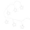 Lights4fun Osby 6 LED Star Garland, Christmas Lighting with Timer,