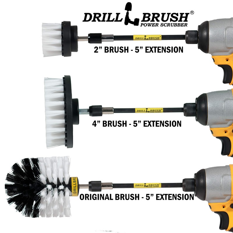Drill Brush Car Washing and Detailing Power Brush Kit with
