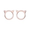 Rse Gold Tone Cat Lover Stud Earrings, Kitty Ears, Purrfection
