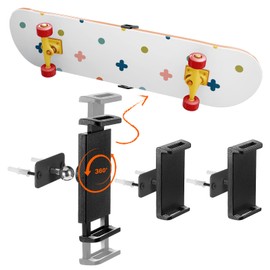 mekueeex 3 Pack Skateboard Wall Mount Horizontal, Swivel 360° Rotating Skateboard Wall Hanger Storage Rack Adjustable Skateboard Holder Display Your Skate Decks Vertical or Horizontal & Any Angle ﻿