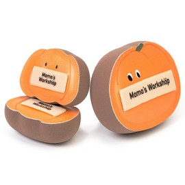 momo's workshop Set De Esponjas De Maquillaje De Calabaza De Momo'S Workshop(3 Piezas): Esponjas Grandes Y Pequeñas Para Halloween, Material Rubycell Para Una Aplicación Impecable De La Base, Estuche