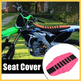 REPAIROCK Universal Motorcycle Pit Dirt Bike Faux Leather Soft Seat Cover Anti Slip Seat Cushion Pink Black Auto Replacement Parts