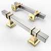 Asidrama 10 Pack 3 Inch(76mm) Brushed Satin Nickel and Gold