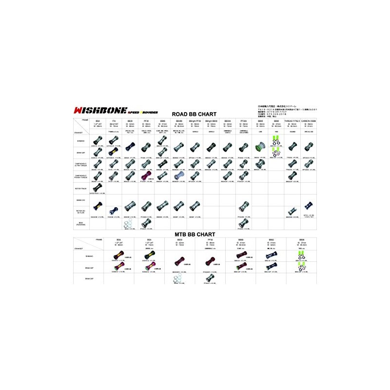 WISHBONES bbb3024 simanohoro-tekku 2 & Slam GXP-246 Crank for