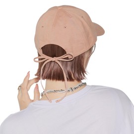 14+ ICHIYON PLUS 103764 Back Ribbon Cap, Hat, Cap, Women's, Ribbon, Slim, Popular, Hand Washable, Spring, Summer, Autumn, Winter, Black, Size Adjustable, Deep, Black Cap, Stylish, Pink