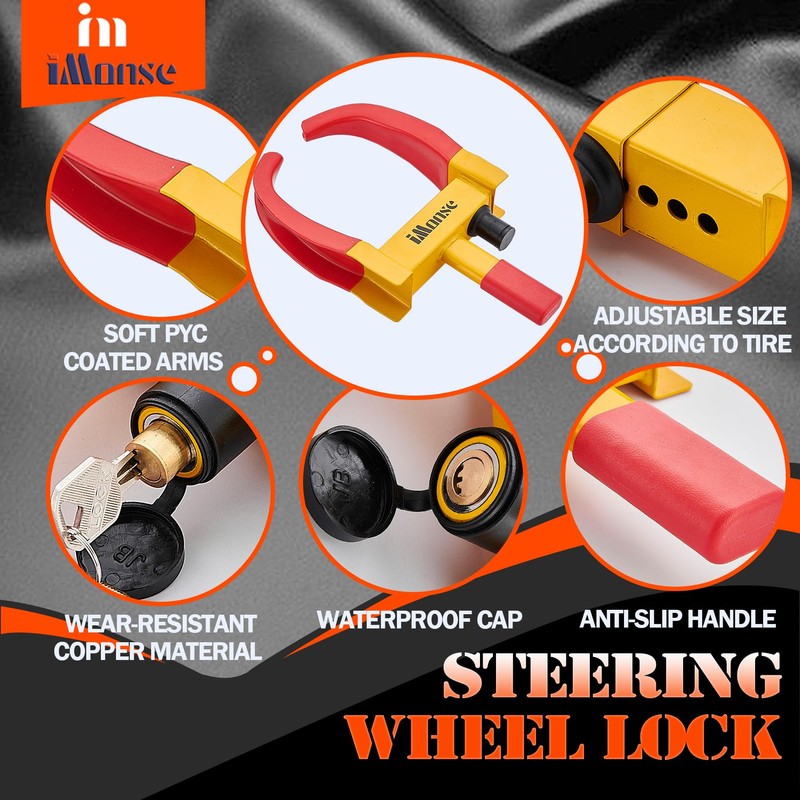 Universal Wheel Lock Heavy Duty Security Trailer Wheel Lock Tires