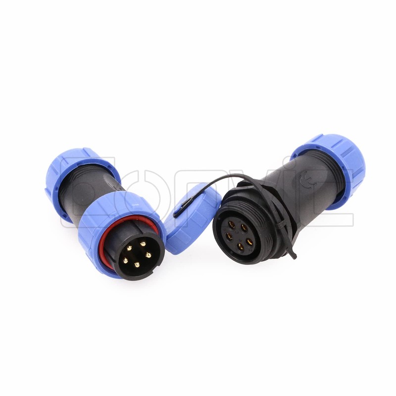 Eonvic HE21 5 Pin Aviation Circular Connector Threaded Plug Male