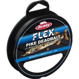 Berkley Flex SS Monofilament Pike Deadbait Bait Fishing lines - Strong, Low Memory, Easy to Knot - Perfect for the starting angler!, Grey, 0.35mm | 19Lb | 8,7Kg | 300m