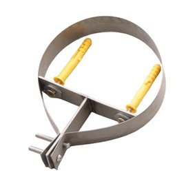 Generic 5" Chimney Pipe Bracket Ring Pipe Hanger Household Adjustable Sturdy Hardware Metal Fixing Stove Pipe Hanger Stove Pipe Clamp, Silver