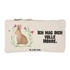 Mr. & Mrs. Panda Make Up Bag Rabbit Sitting, White,