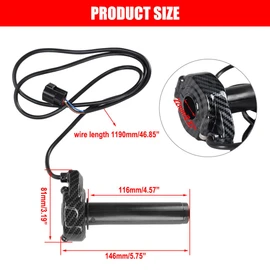 Surron Throttle Handle Imitation Carbon Fiber Throttle Grips Quick Twister with Throttle Cable Throttle Kit for Electrice Dirt Bike Sur-Ron/Surron/Light Bee/Sur Ron S/Surron X / X160 / X260