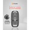 XtremeMac Kabellose Maus, ergonomisches Design, wiederaufladbar, Bluetooth & USB 2,4