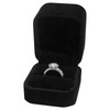 Niche-Finds Black Fancy Ring Box Jewelry Box - Velvet