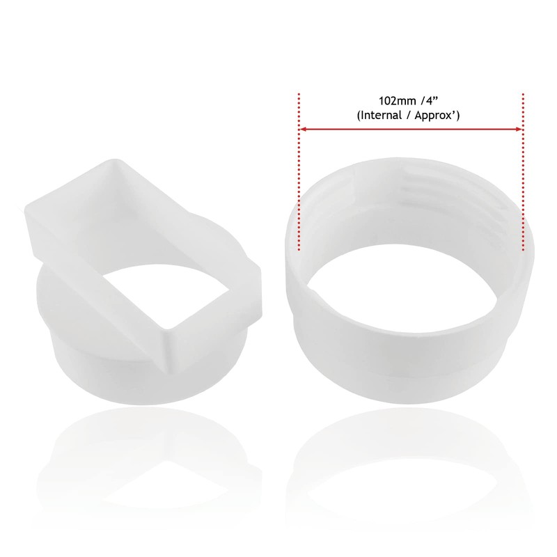 Spares2go External Wall Vent Cowl Kit for Beko Vented Tumble