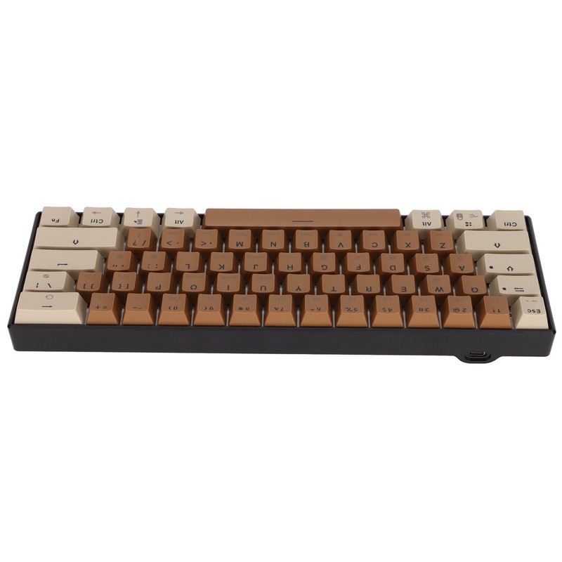 61 Keys Mechanical Keyboard Color Mixing Quick Response Wired Keyboard