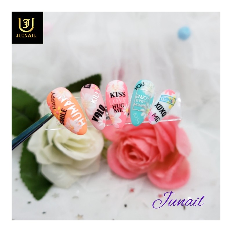 ✏Lettering Art Handmade Nail Tips - Long Oval / ✏래터링아트