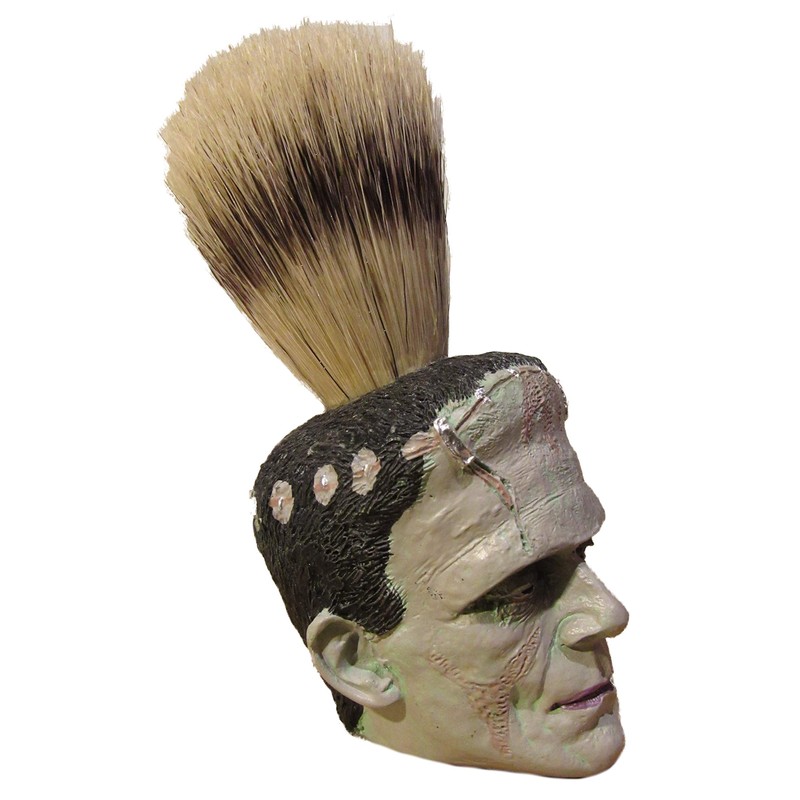 Custom Frankenstein Monster Badger Hair Shave Brush