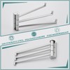 APLusee Polished Chrome Swivel Towel Bar, 304 Stainless Steel Foldable