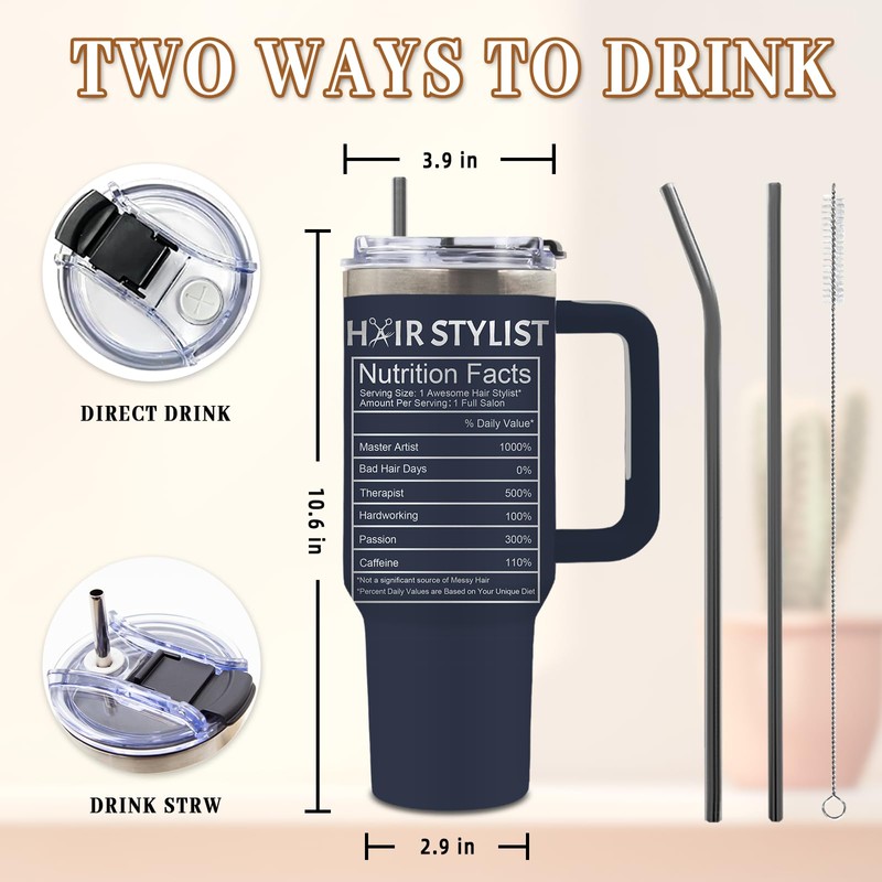DUUV Hairstylist Gifts for Men, Hairdresser Tumbler for Female Women,