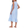 AVIIER 100% Cotton Nightgowns for Women Sleeveless Sleep Dress Ladies
